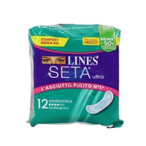 LINES SETA ULTRA ASSORBENTE ANATOMICO 12PZ